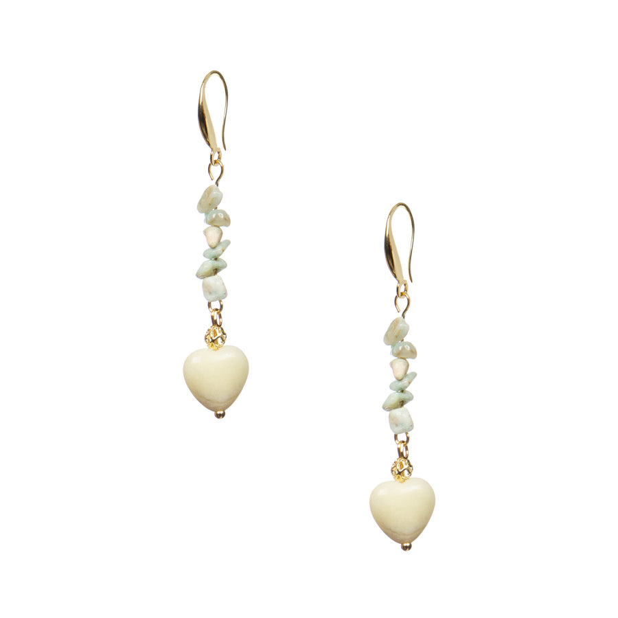 18K Gold-Plated Mixed-Stone Earrings E8763