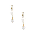 18K Gold-Plated Mixed-Stone Earrings E8763 - Moonstone