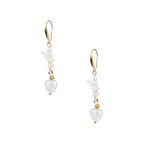 18K Gold-Plated Mixed-Stone Earrings E8763 - Moonstone