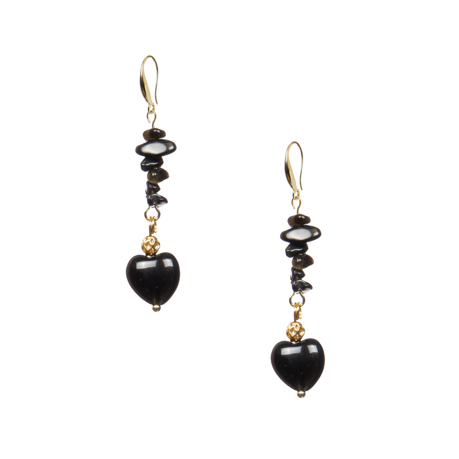 18K Gold-Plated Mixed-Stone Earrings E8763