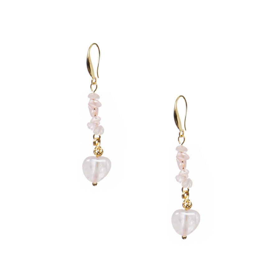 18K Gold-Plated Mixed-Stone Earrings E8763