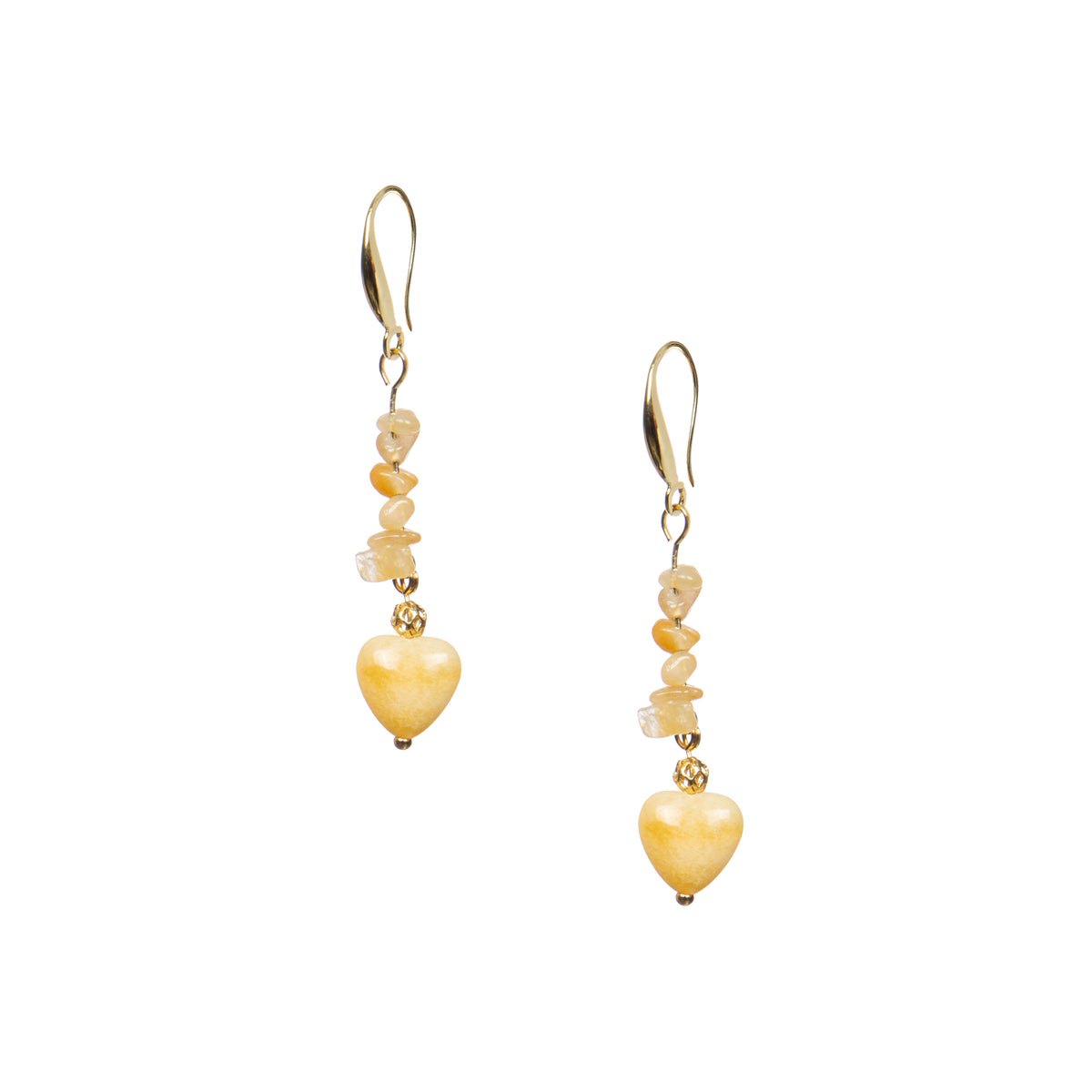 18K Gold-Plated Mixed-Stone Earrings E8763 - Topaz