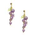 18K Gold Plated Various Stones Earrings E8764