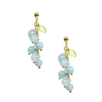 18K Gold-Plated Mixed-Stone Earrings E8764 - Blue Jade