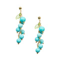 18K Gold Plated Various Stones Earrings E8764