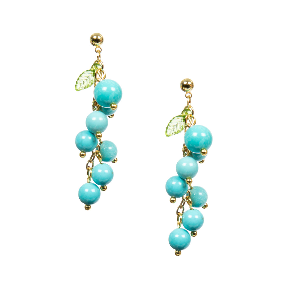 18K Gold Plated Various Stones Earrings E8764