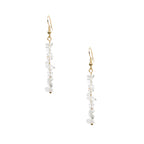 18K Gold-Plated Mixed-Stone Earrings E8765 - Clear Quartz