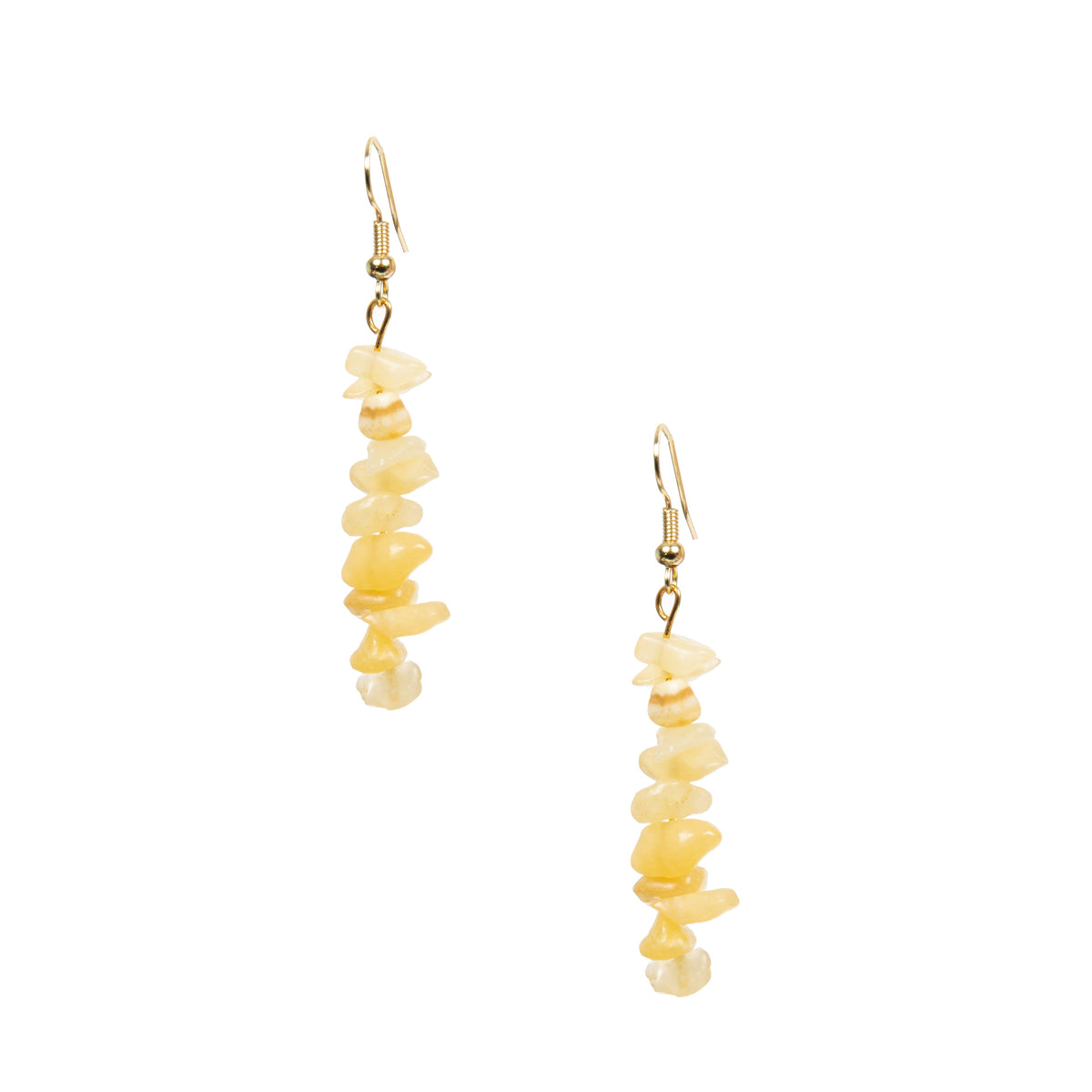 18K Gold-Plated Mixed-Stone Earrings E8765 - Topaz