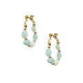 18K Gold Plated Various Stones Earrings E8766