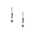 18K Gold Plated Various Stones Earrings E8767