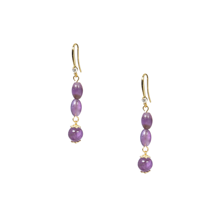 18K Gold Plated Various Stones Earrings E8767