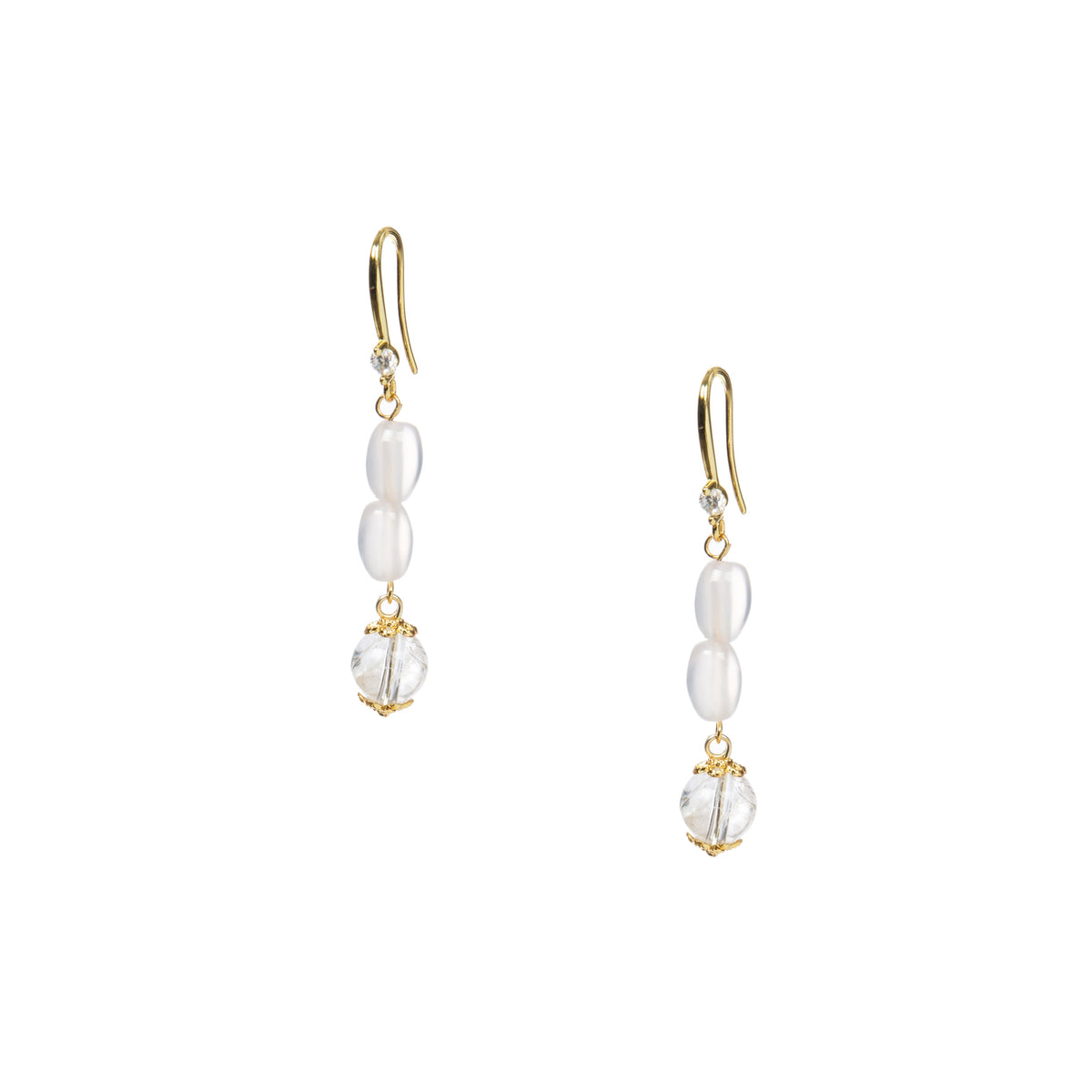 18K Gold Plated Various Stones Earrings E8767