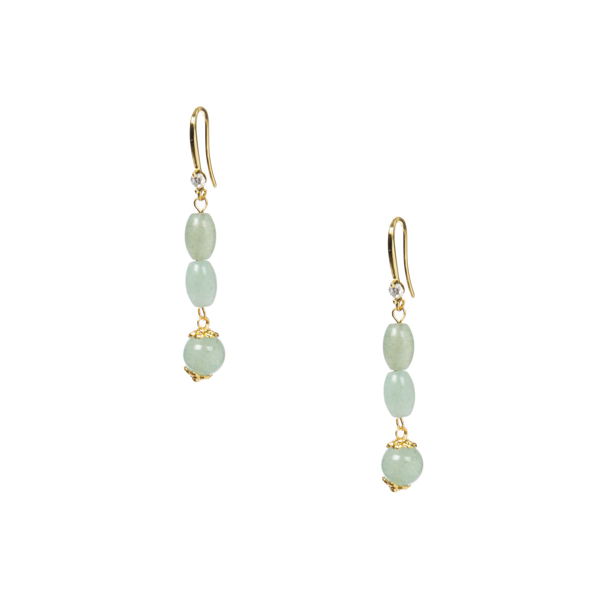 18K Gold Plated Various Stones Earrings E8767