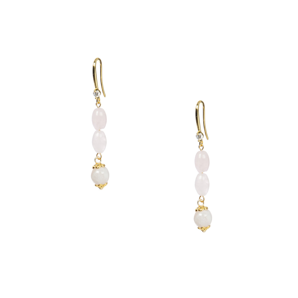 18K Gold Plated Various Stones Earrings E8767