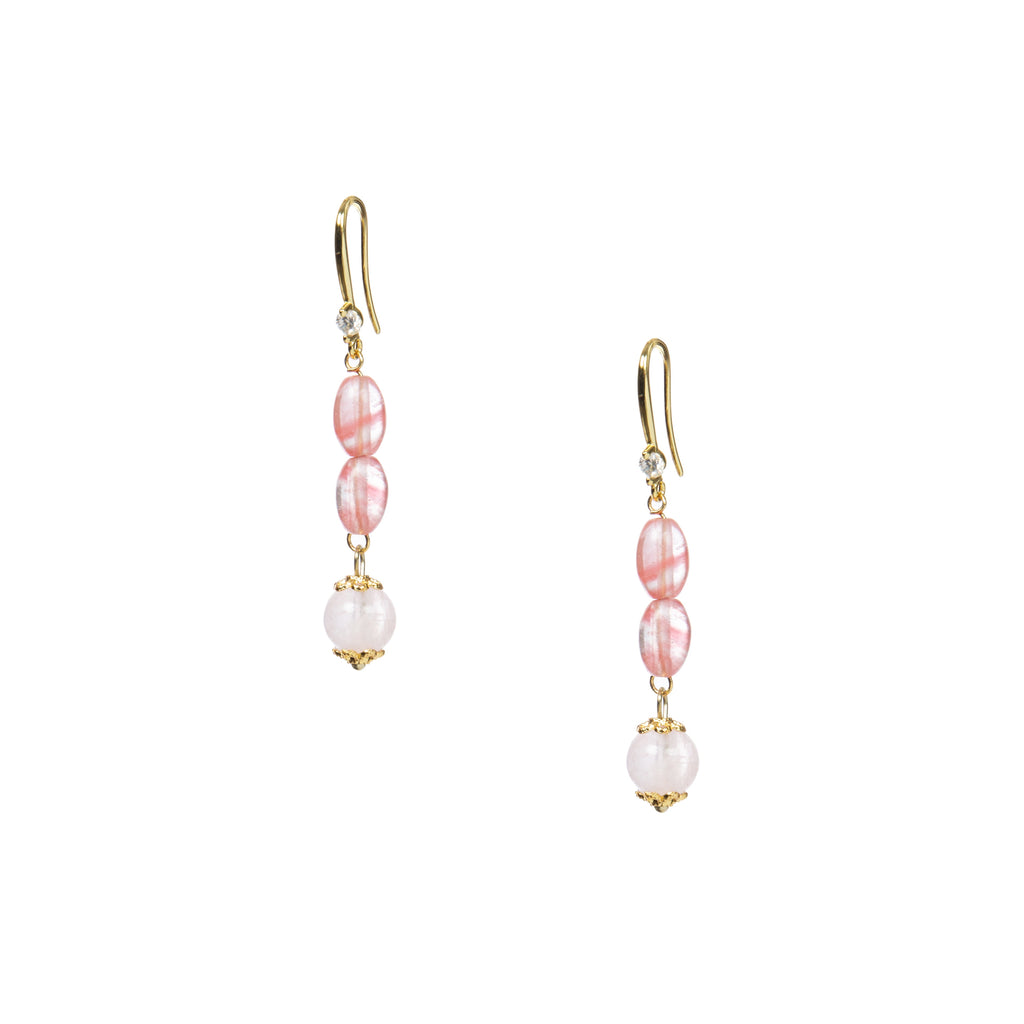 18K Gold Plated Various Stones Earrings E8767