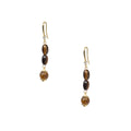 18K Gold Plated Various Stones Earrings E8767