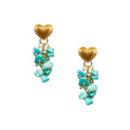 18K Gold Plated Various Stones Earrings E8768