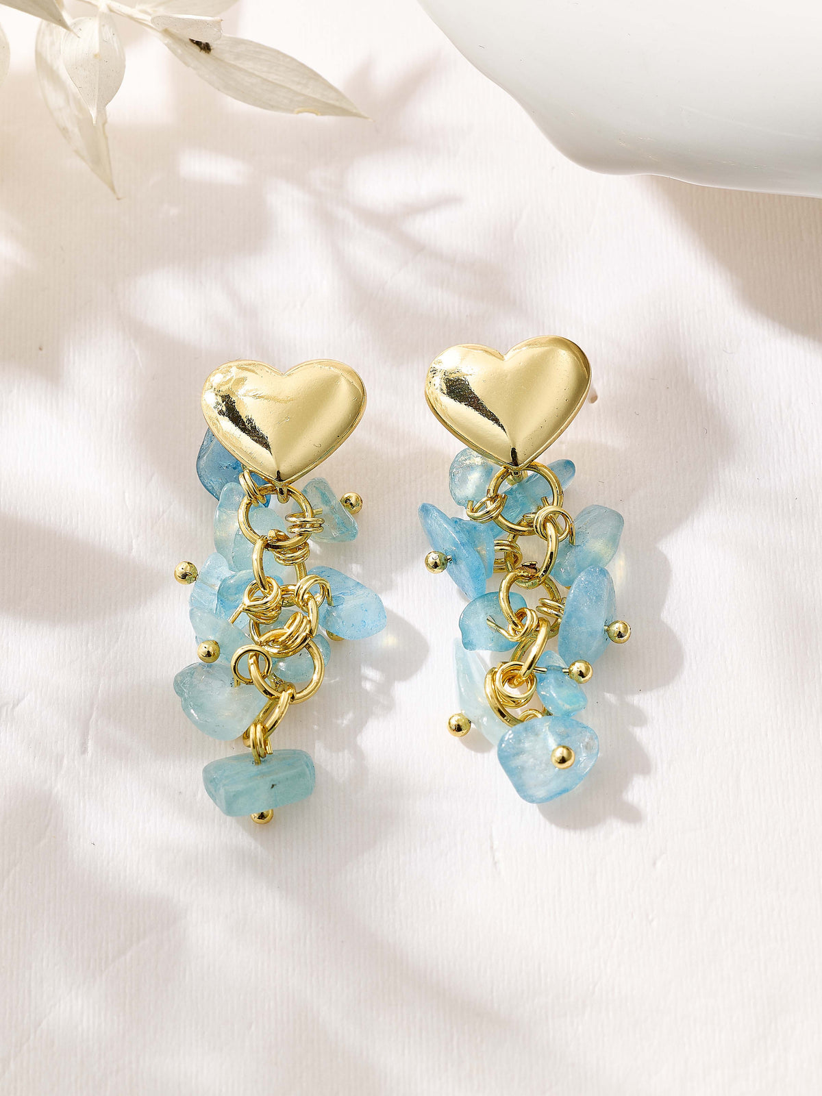 18K Gold Plated Various Stones Earrings E8768