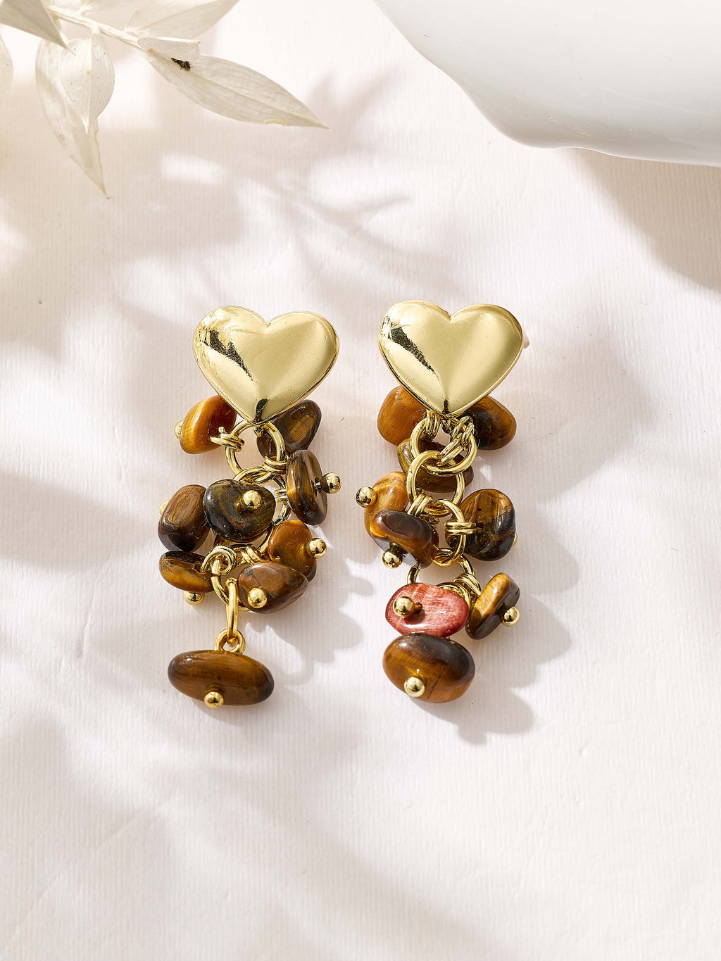 18K Gold Plated Various Stones Earrings E8768