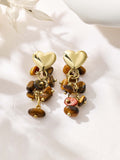 18K Gold Plated Various Stones Earrings E8768