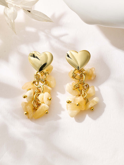 18K Gold Plated Various Stones Earrings E8768
