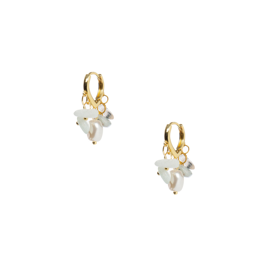 18K Gold Plated Various Stones Earrings E8770