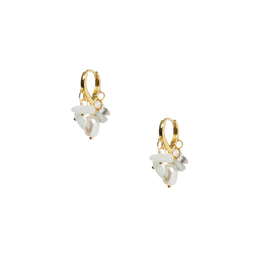 18K Gold Plated Various Stones Earrings E8770