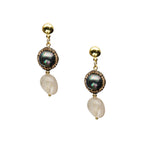18K Gold Plated Yellow Pagoda Crystal Earrings E8779