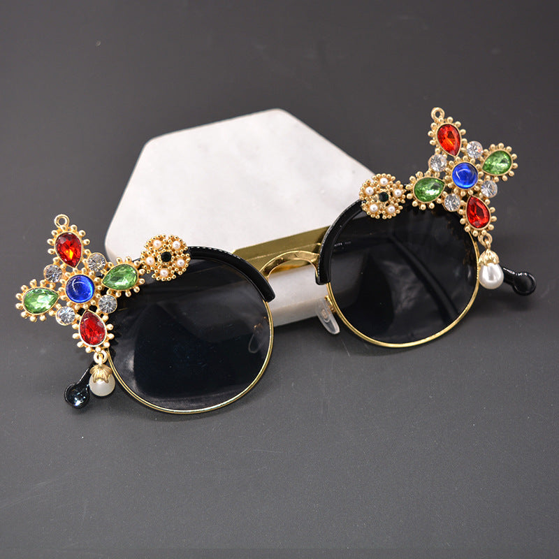 Rhinestone Cross Sunglasses G0025