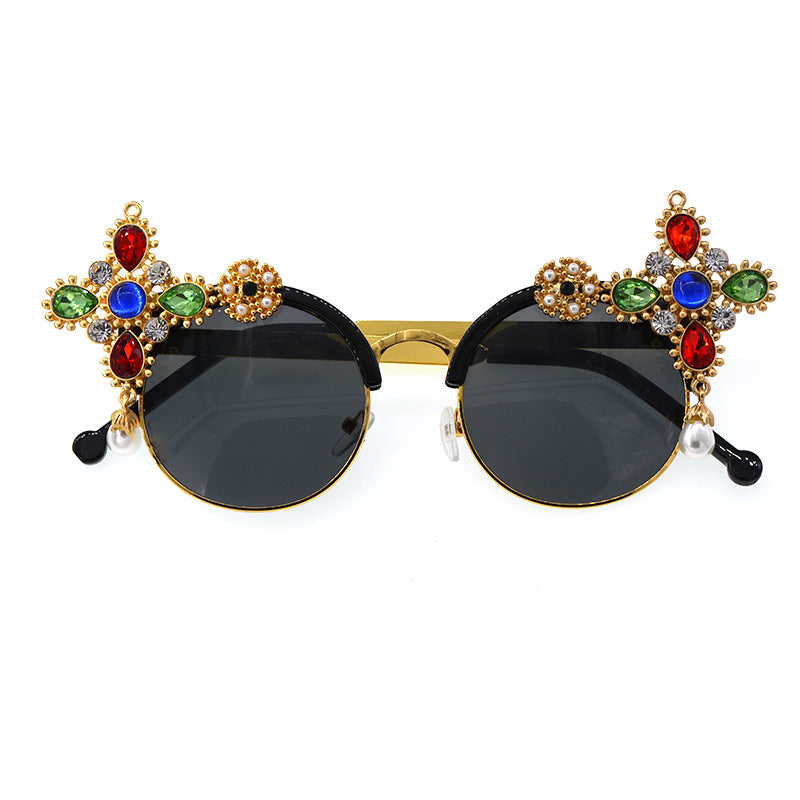 Rhinestone Cross Sunglasses G0025