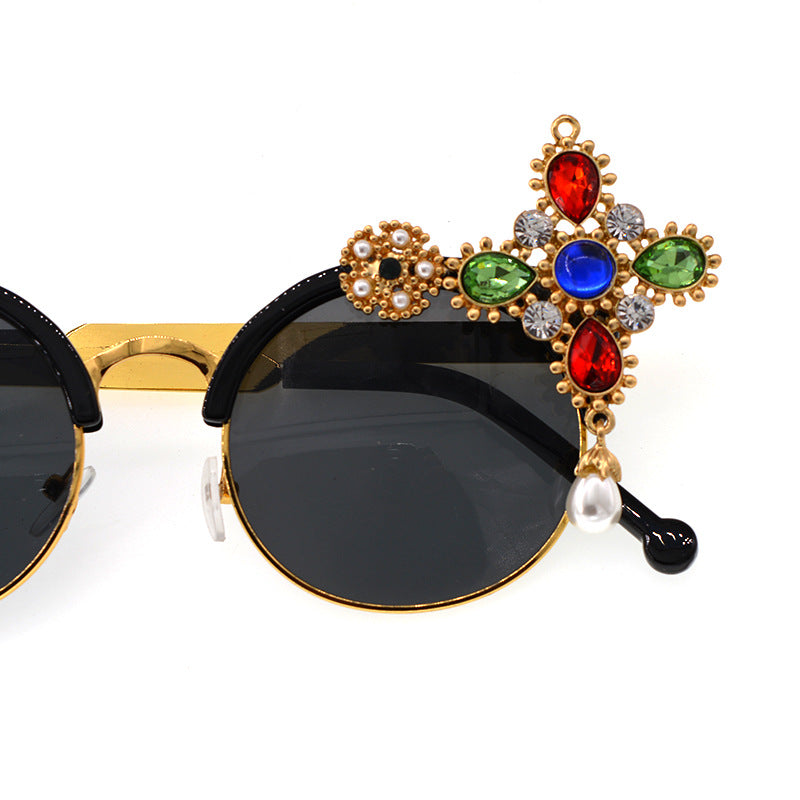 Rhinestone Cross Sunglasses G0025