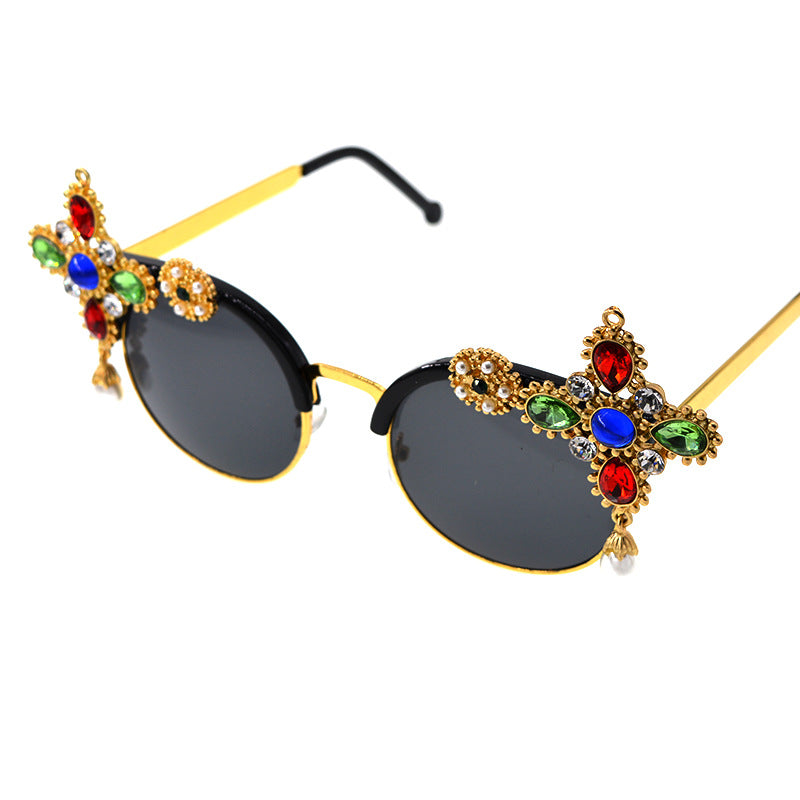 Rhinestone Cross Sunglasses G0025