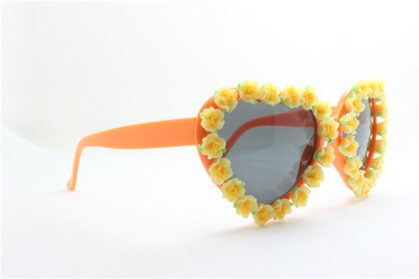 Heart Shape Floral SunGlasses G0100