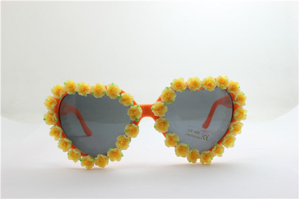 Heart Shape Floral SunGlasses G0100