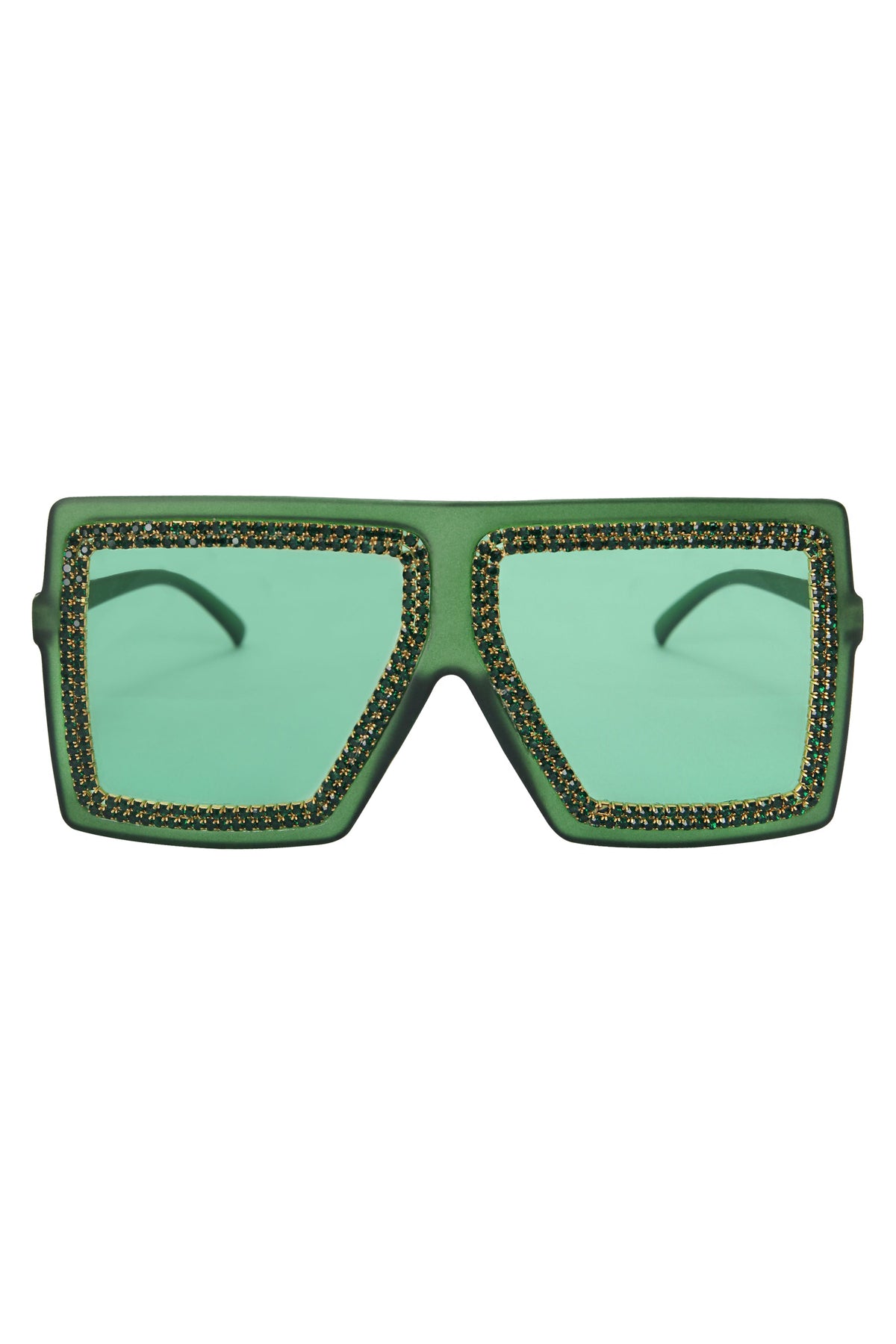 Handmade Rhinestone Square Sunglasses G0130