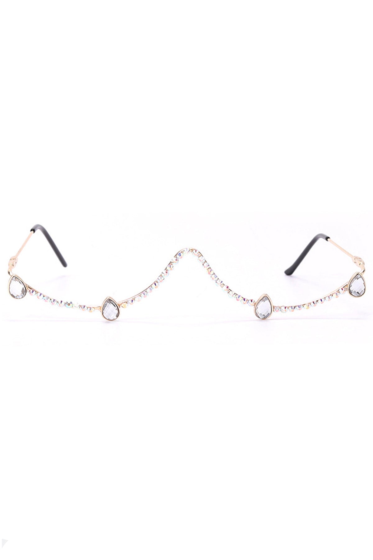 Rhinestone Rimless Glasses Frame G0282