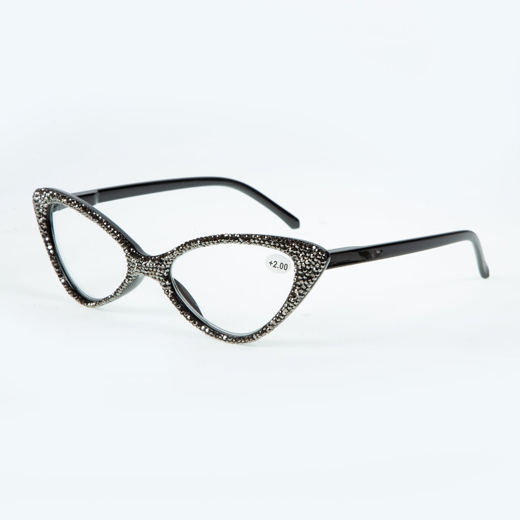 Handmade Rhinestone Cat Eye Reader G0303