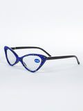 Handmade Rhinestone Cat-Eye Reader Glasses G0305