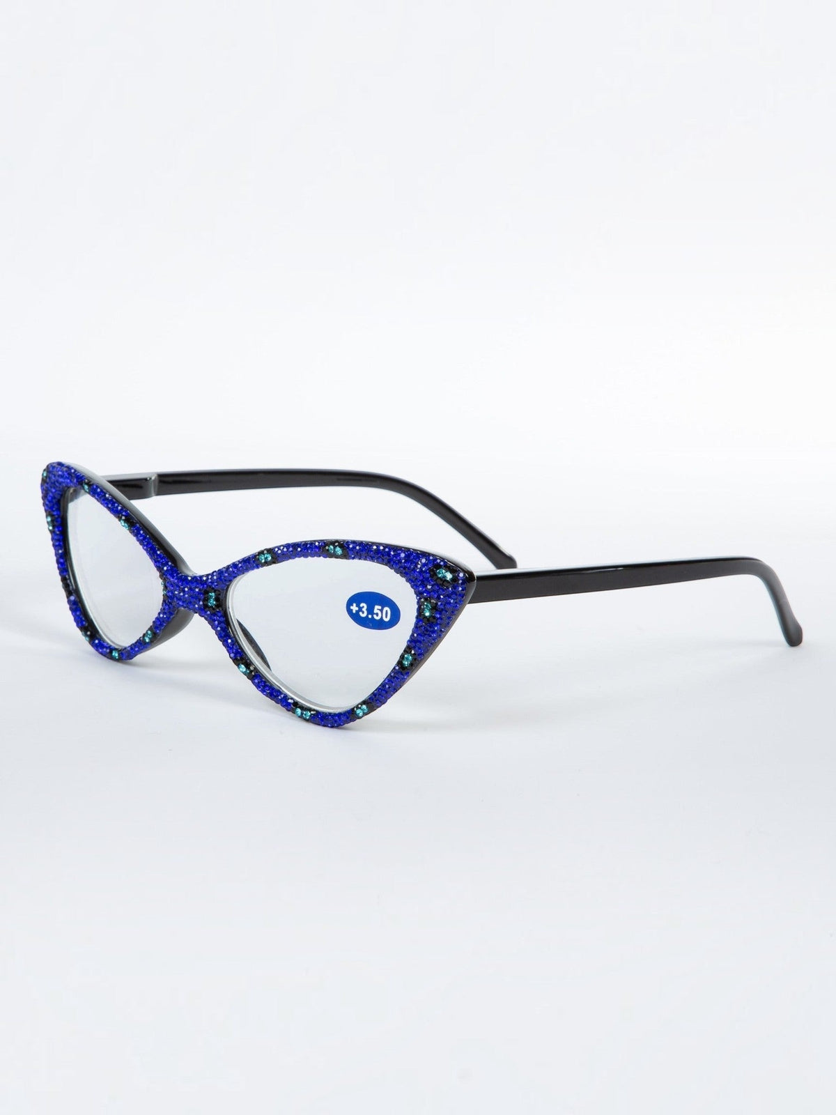 Handmade Rhinestone Cat-Eye Reader Glasses G0305