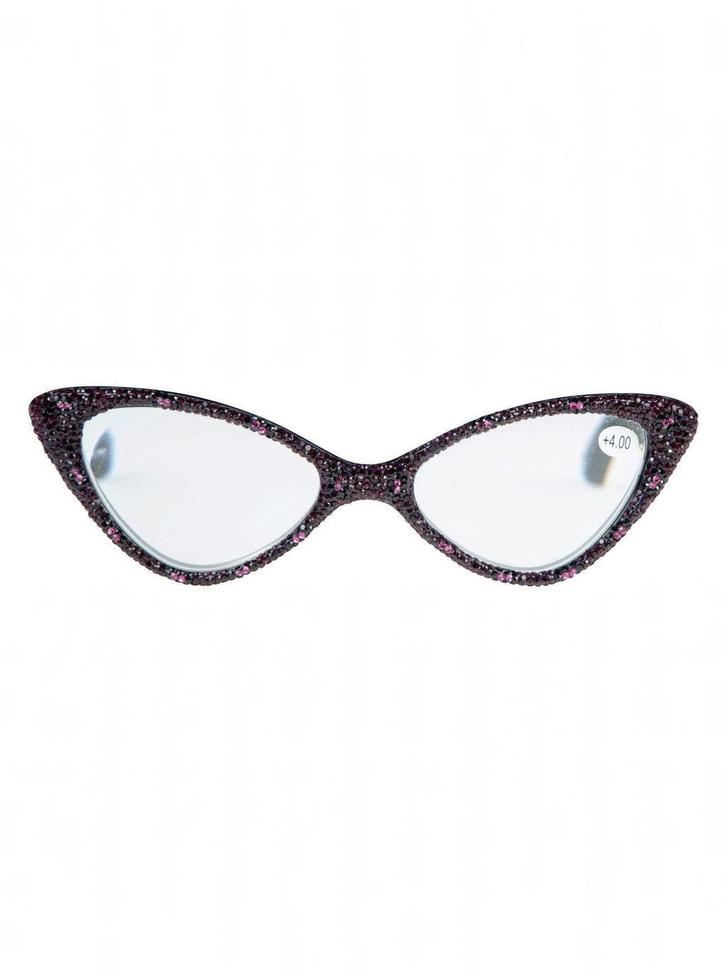 Handmade Rhinestone Cat-Eye Reader Glasses G0305