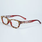 Handmade Rhinestone Round Reader Glasses G0306-Brown