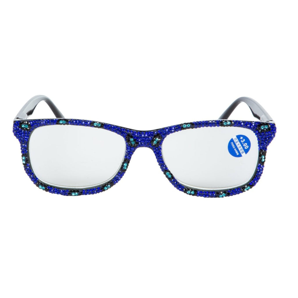 Handmade Rhinestone Rectangle Reader Glasses G0351