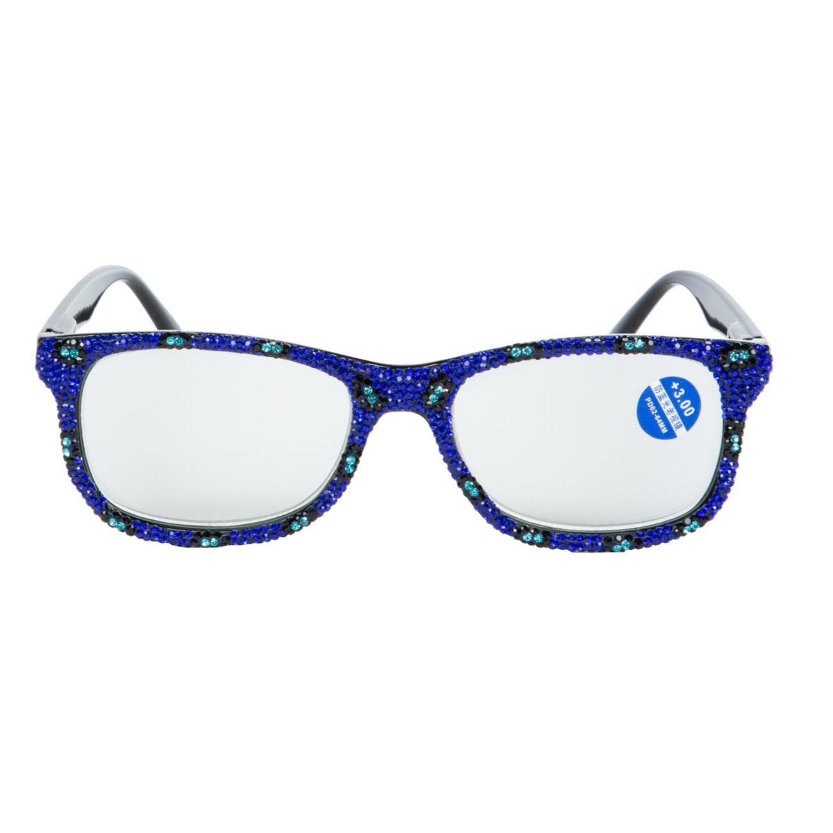 Handmade Rhinestone Rectangle Reader Glasses G0351