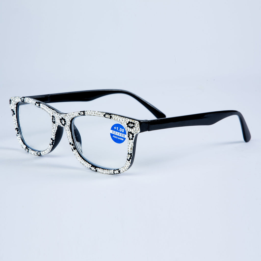 Handmade Rhinestone Rectangle Reader Glasses G0351