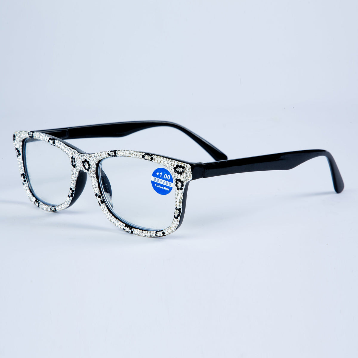 Handmade Rhinestone Rectangle Reader Glasses G0351