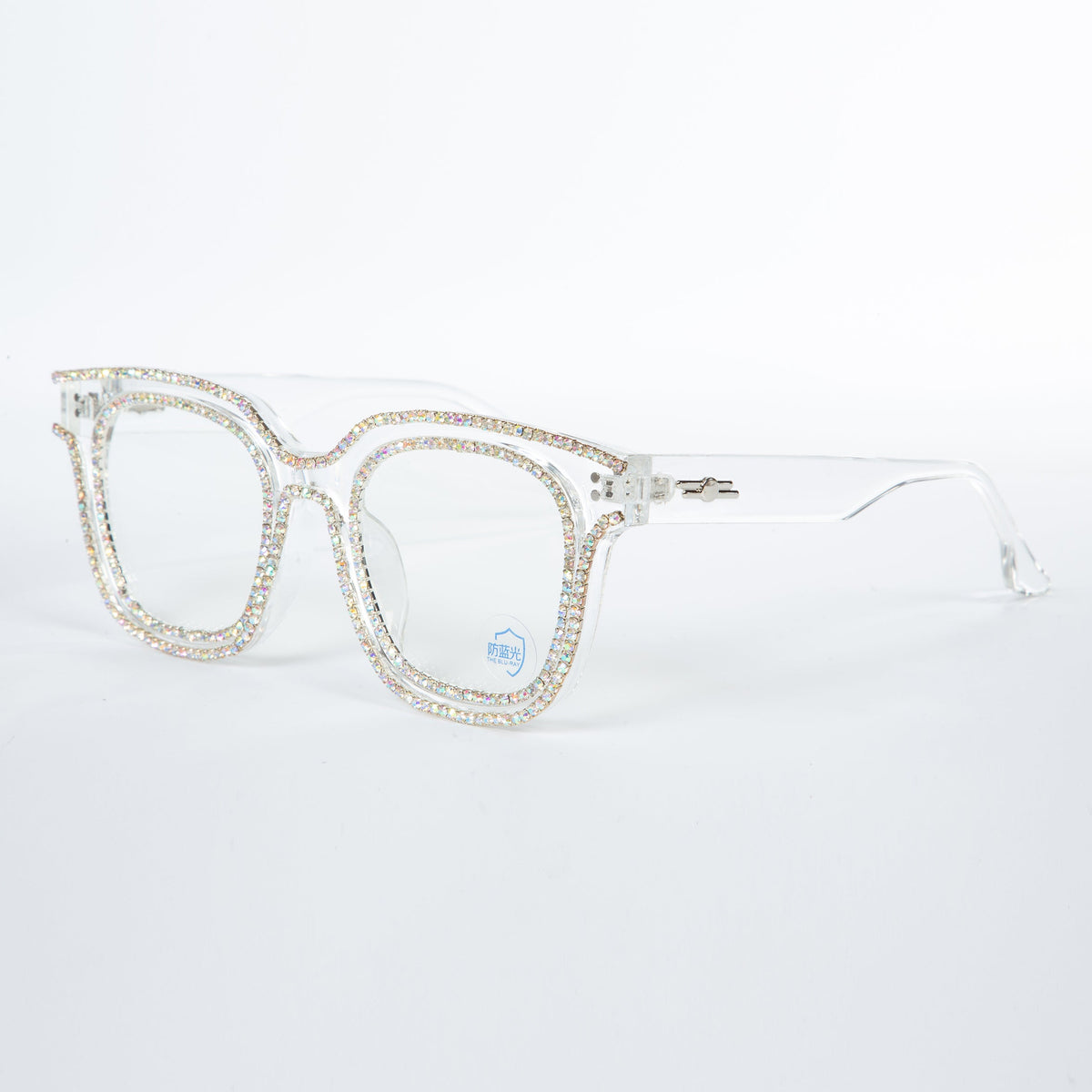 Handmade Rhinestone Square Goggles Glass G0365
