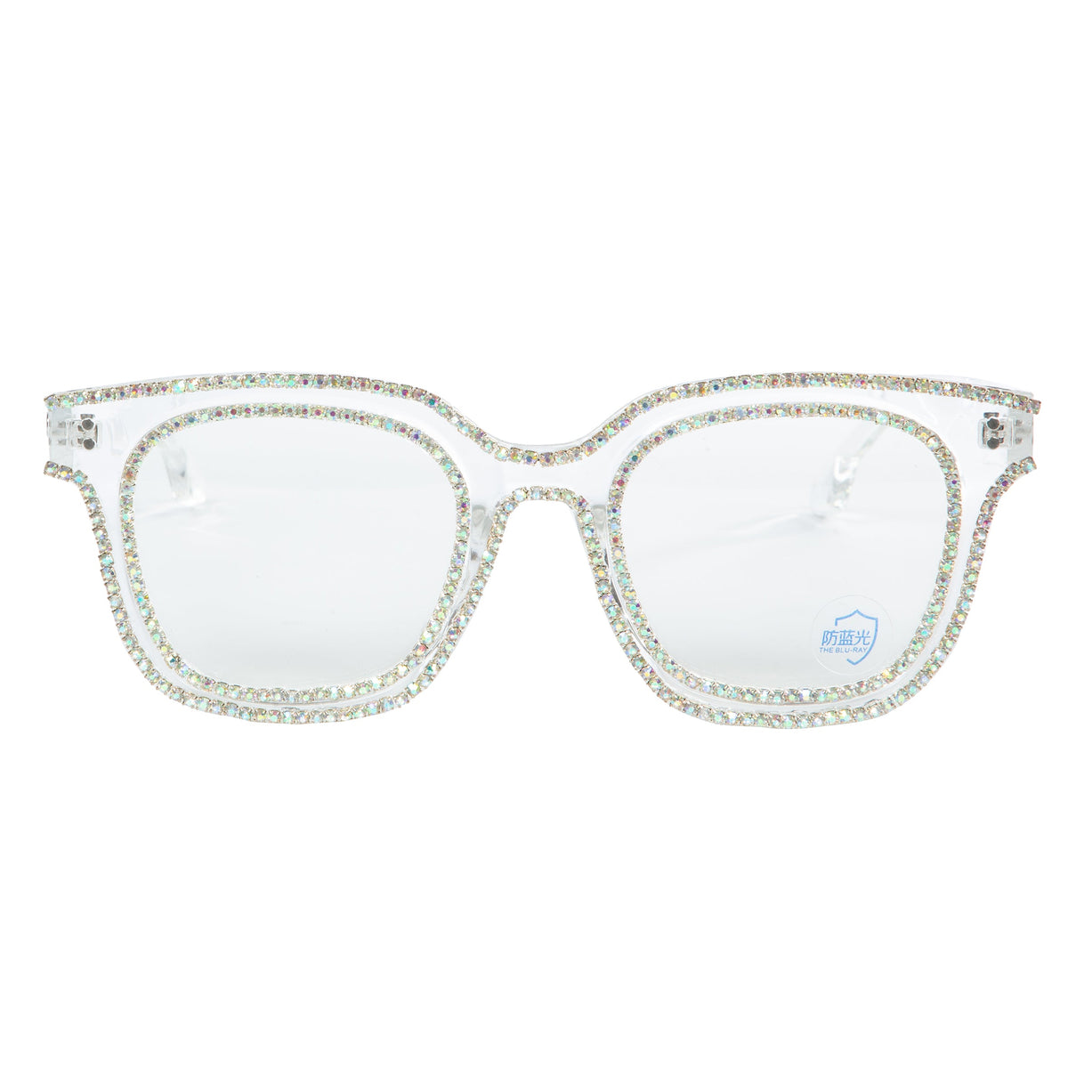 Handmade Rhinestone Square Goggles Glass G0365
