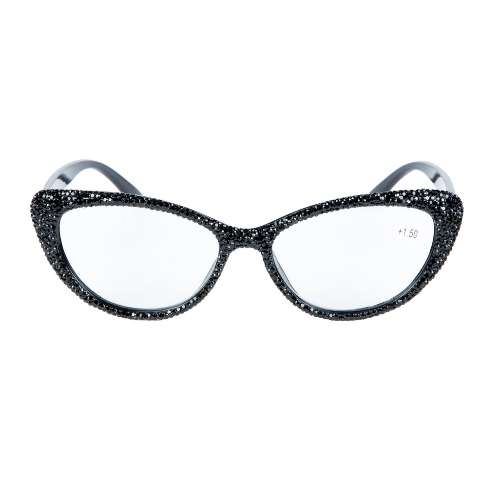 Handmade Rhinestone Cat Eye Reader G0371