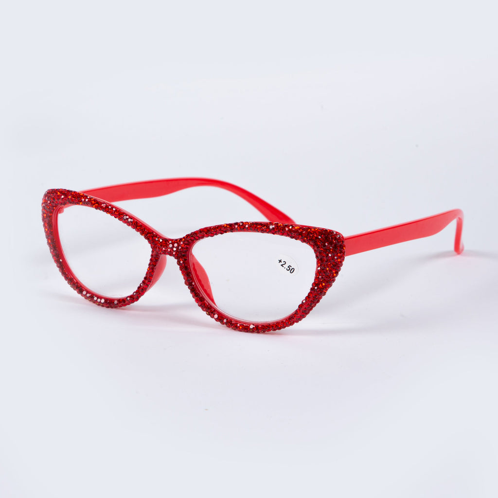 Handmade Rhinestone Cat Eye Reader G0371