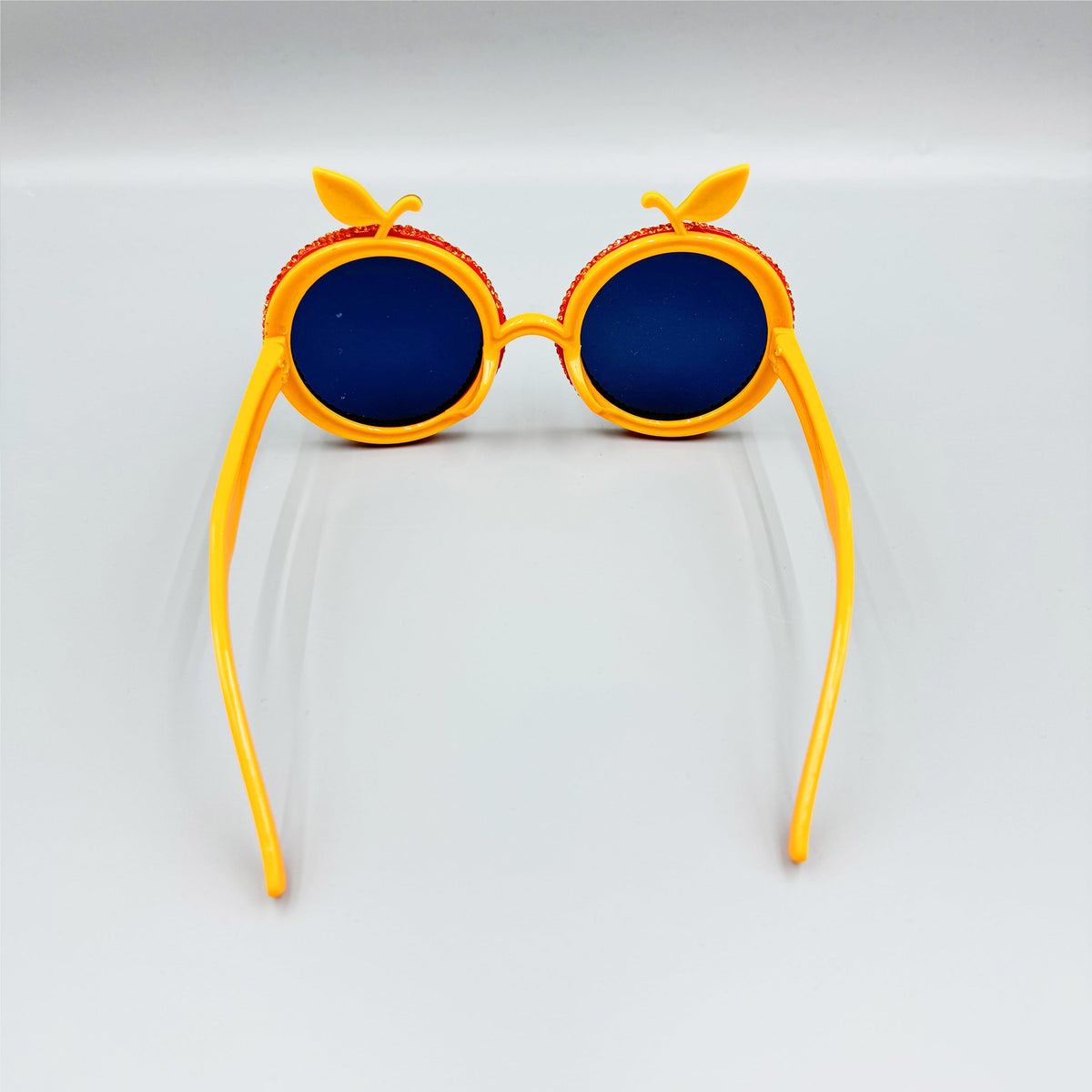 Handmade Rhinestone Orange Round Sunglasses G0376